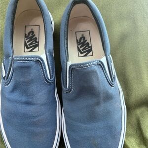 Vans Classic Slip-On Sneakers, medium blue  - men's size 6.5 / women's size 8